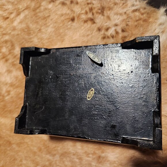 Antique Japanese Lacquered Music Box With Geisha Ballerina & Scenic Design Shell - Picture 11 of 14